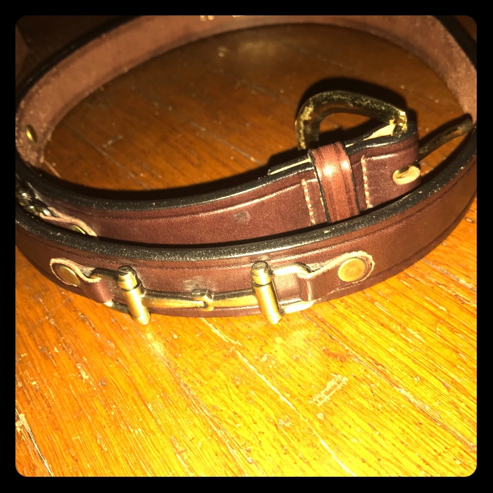 Tory Leather snaffle bit belt